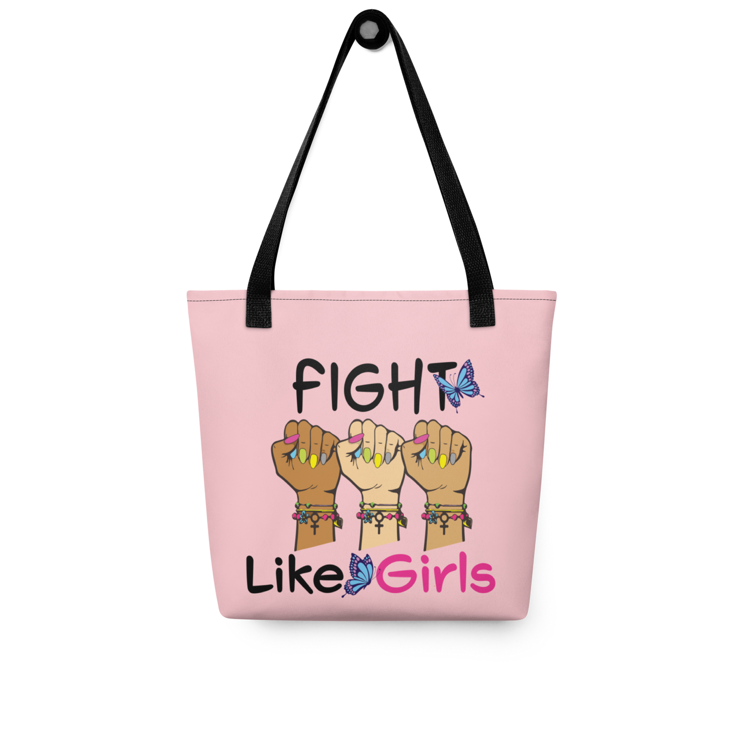 • Tote Bag 'Fight Like Girls' in Pink