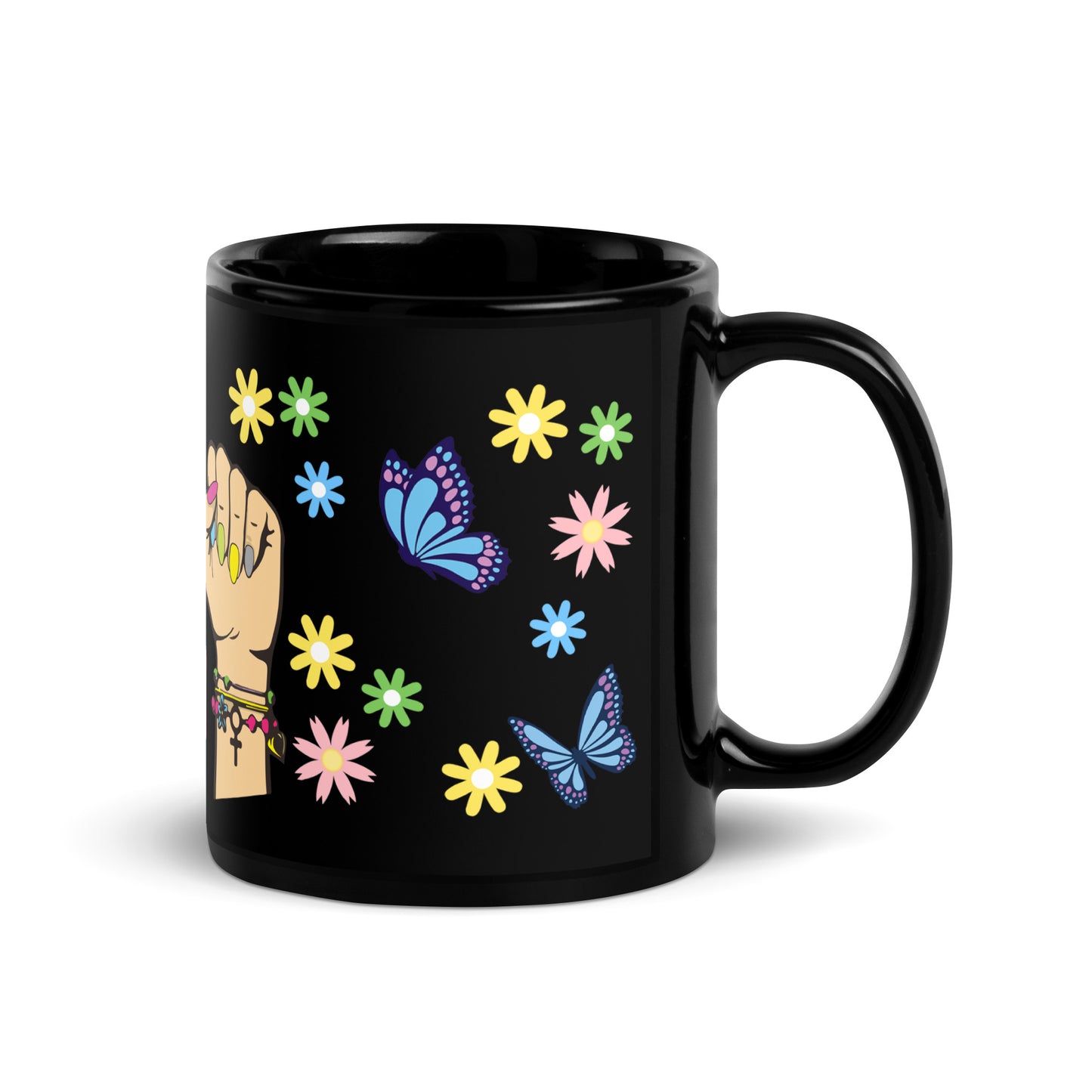 • Mug 'Fight Like Girls' Pale Hand