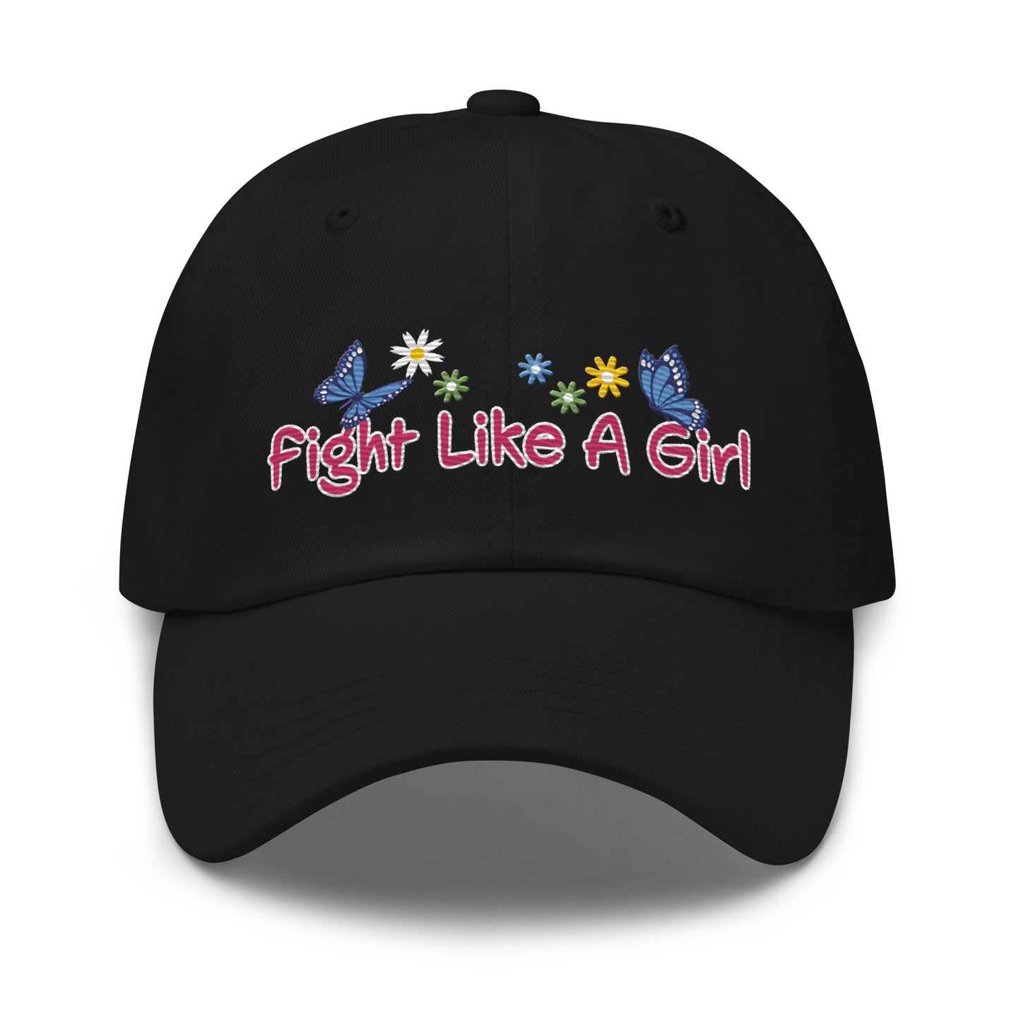 • Embroidered Baseball Cap, 'Fight Like A Girl'