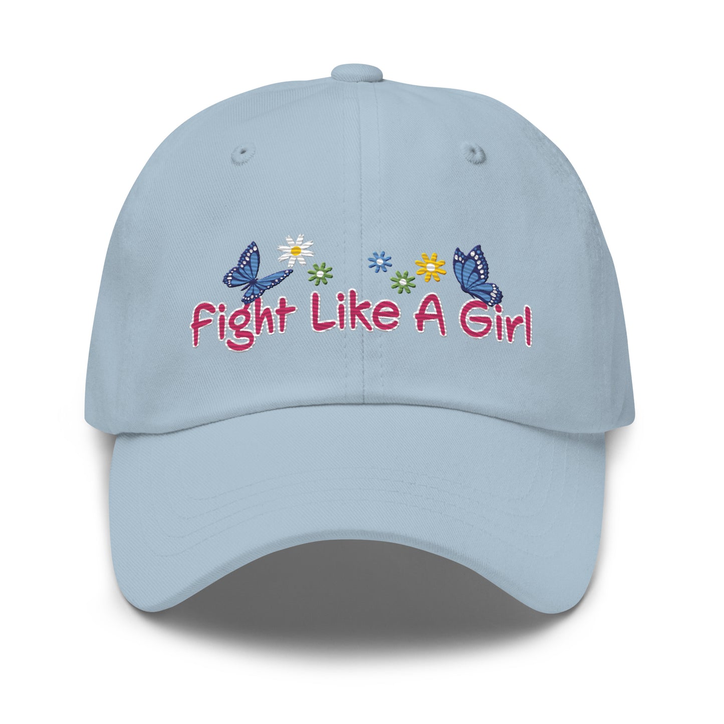• Embroidered Baseball Cap, 'Fight Like A Girl'