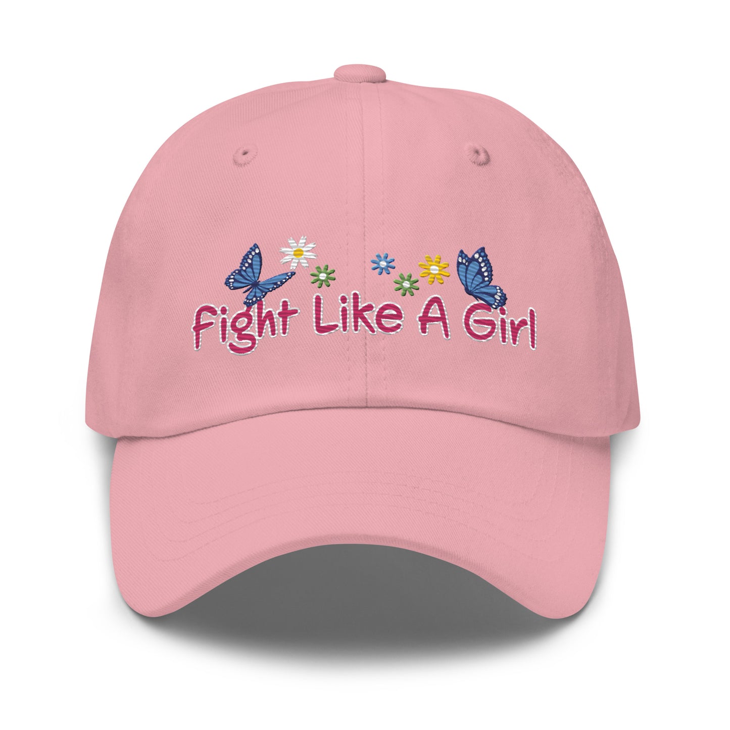 • Embroidered Baseball Cap, 'Fight Like A Girl'