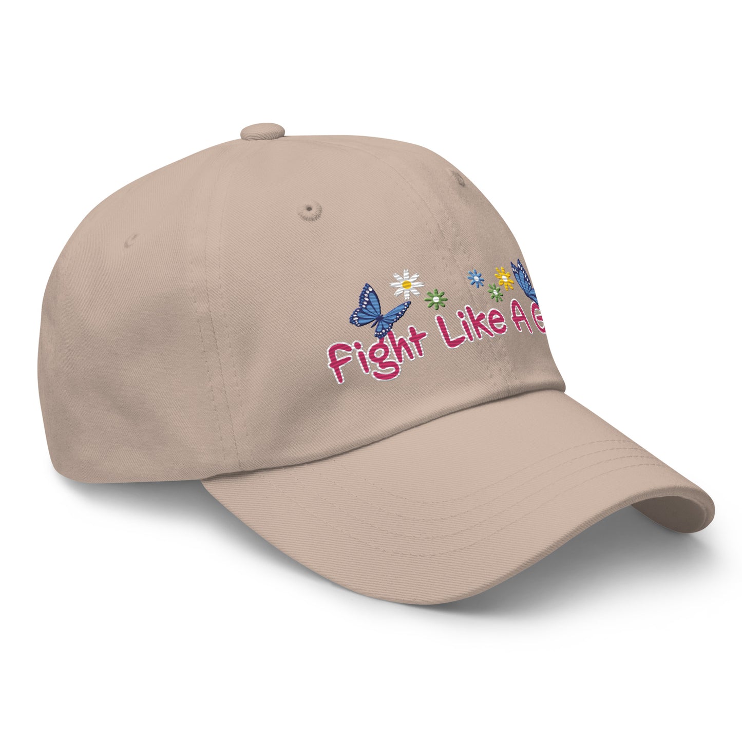 • Embroidered Baseball Cap, 'Fight Like A Girl'