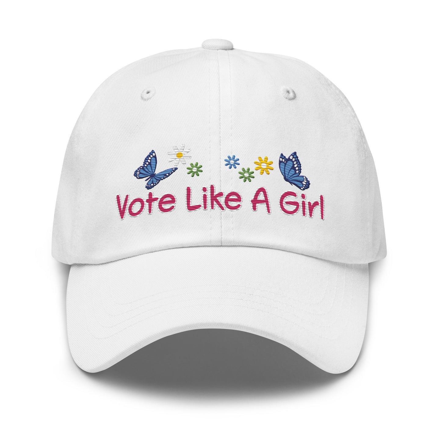 • Embroidered Baseball Cap, 'Vote Like A Girl'