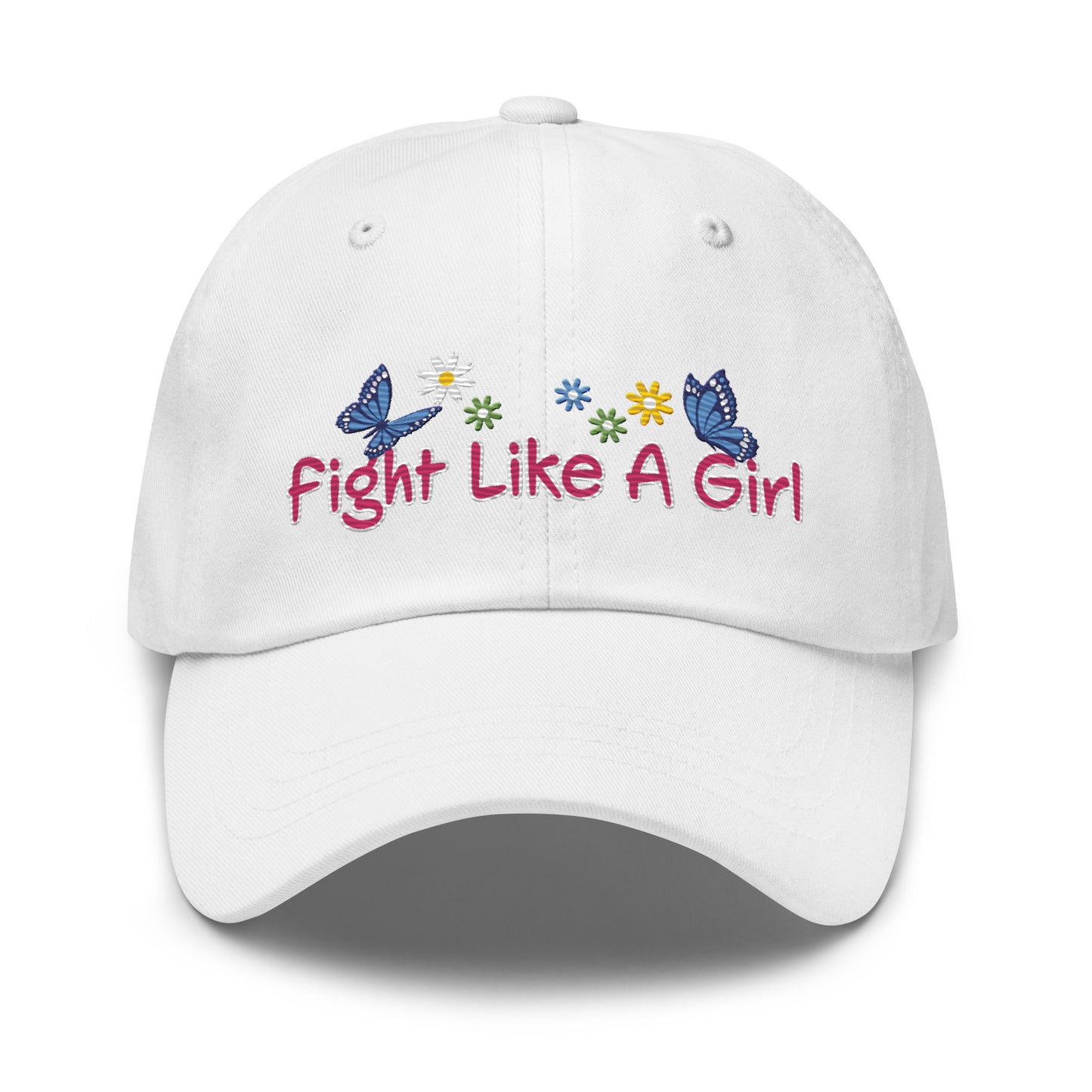 • Embroidered Baseball Cap, 'Fight Like A Girl'