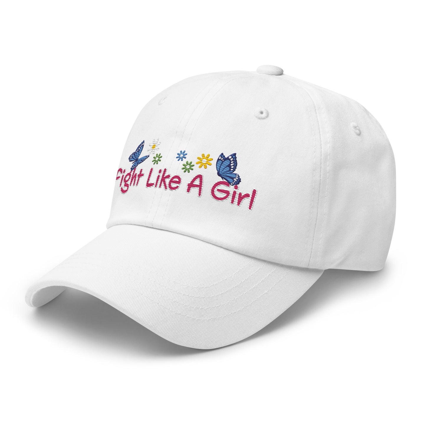 • Embroidered Baseball Cap, 'Fight Like A Girl'