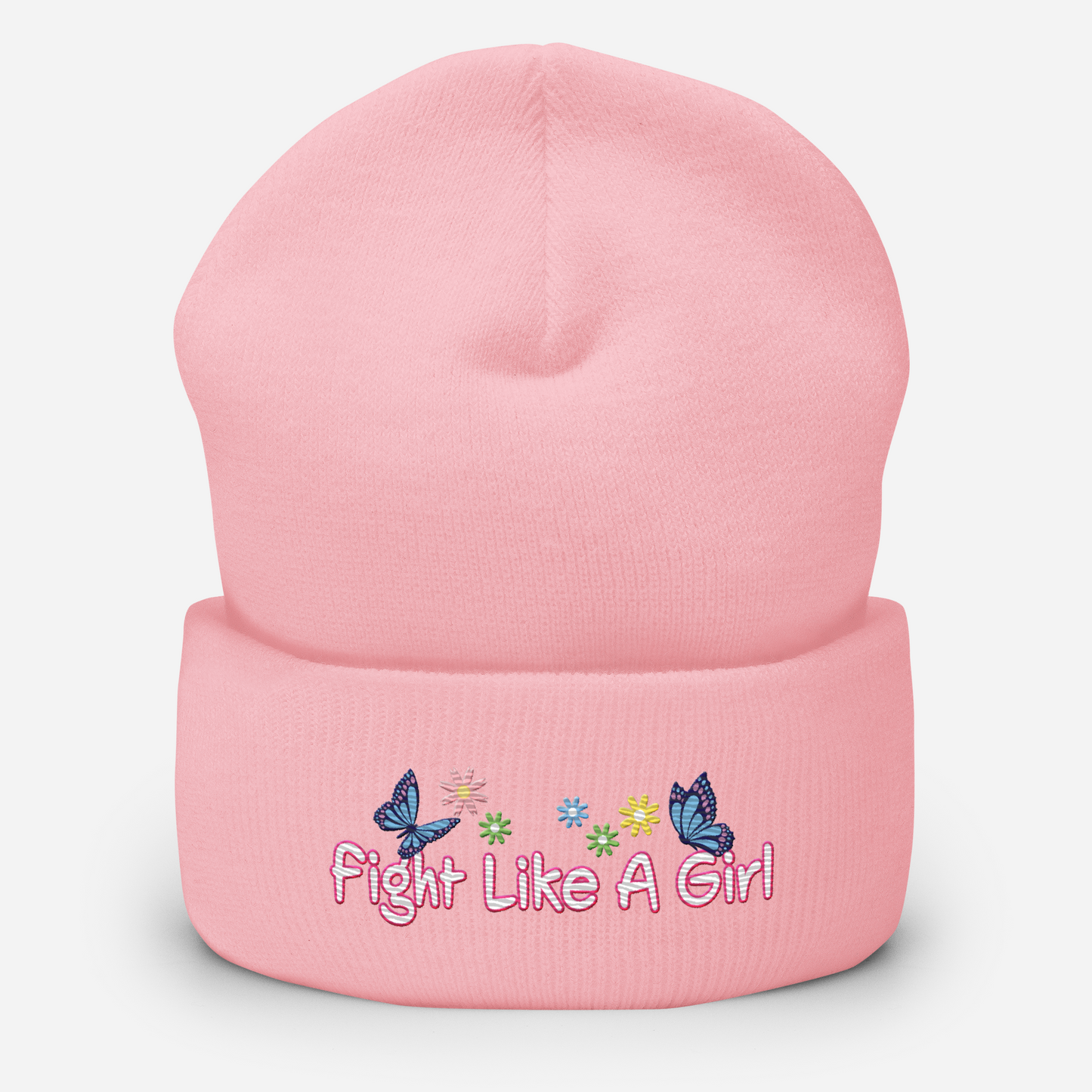 • Embroidered Beanie 'Fight Like A Girl'
