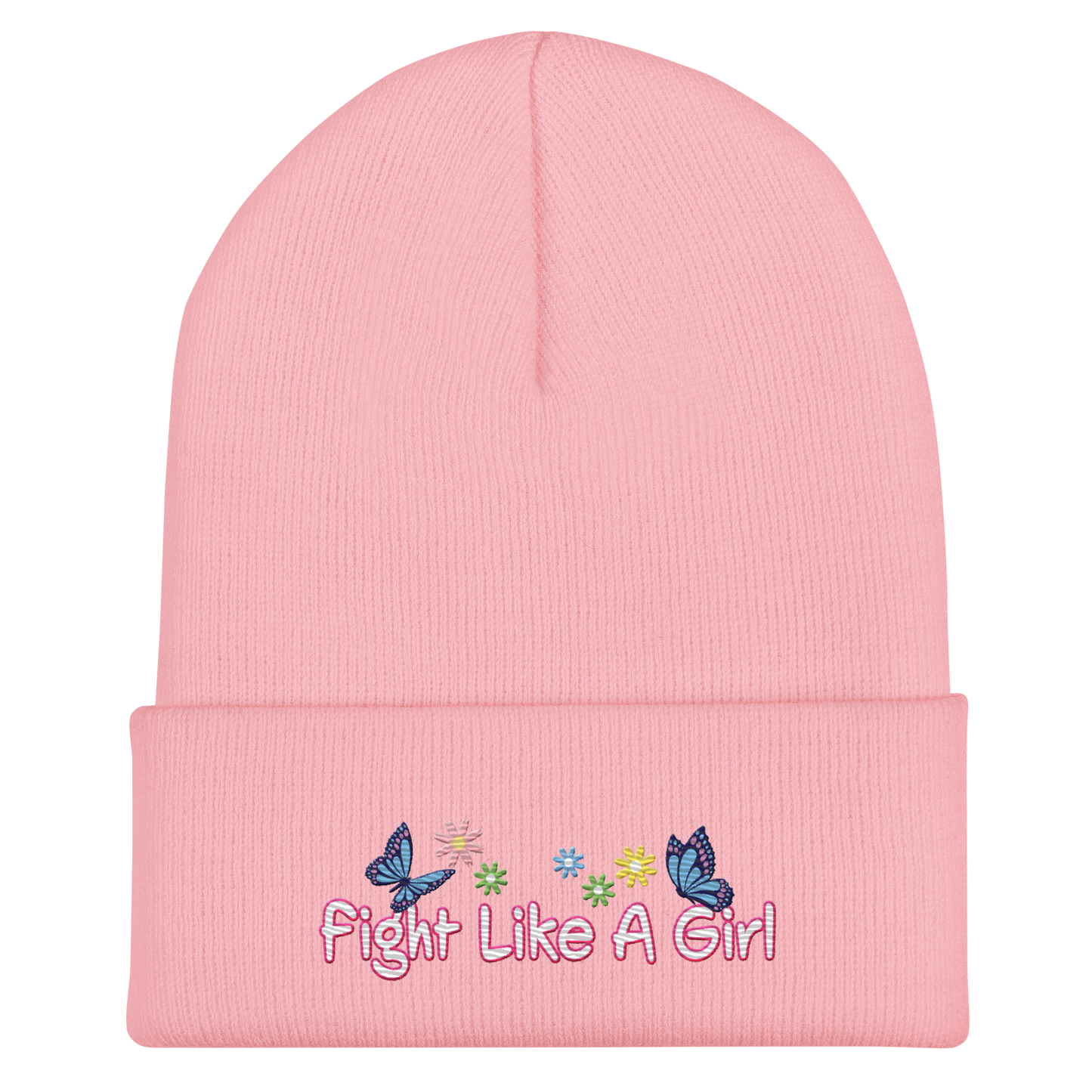 • Embroidered Beanie 'Fight Like A Girl'