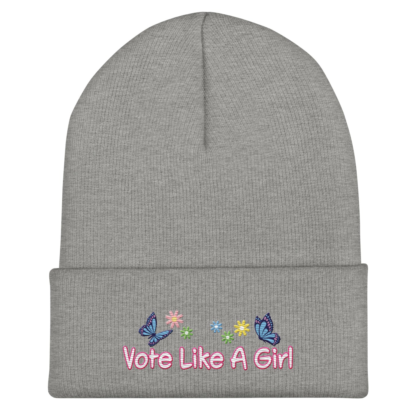 • Embroidered Beanie 'Vote Like A Girl'