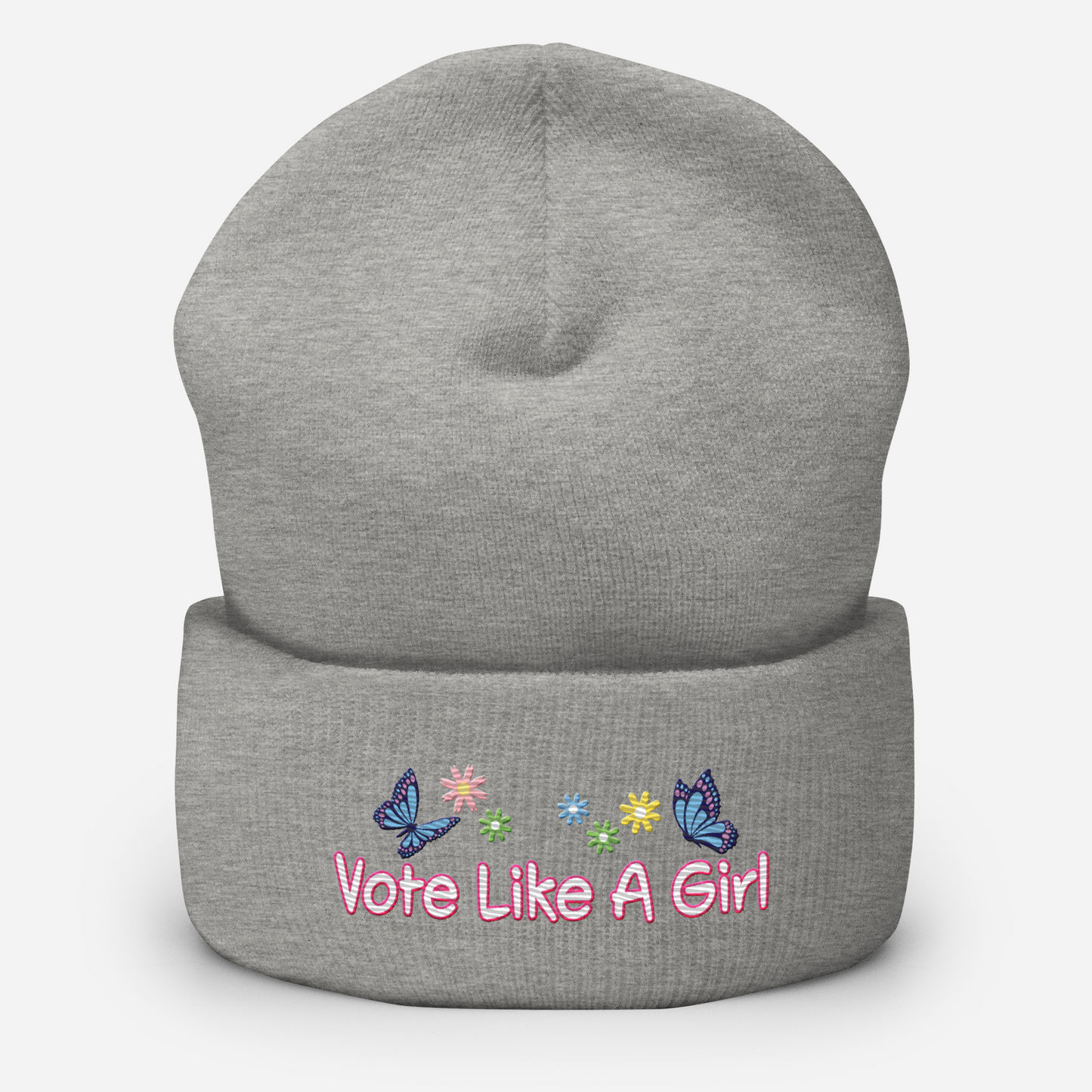 • Embroidered Beanie 'Vote Like A Girl'