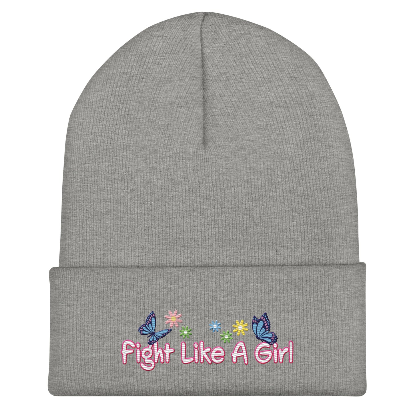 • Embroidered Beanie 'Fight Like A Girl'