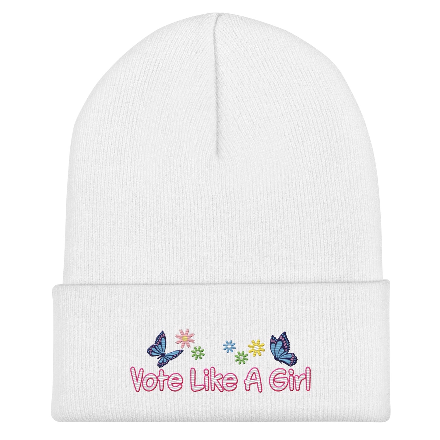 • Embroidered Beanie 'Vote Like A Girl'