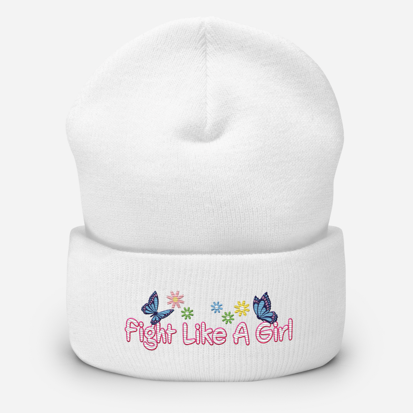 • Embroidered Beanie 'Fight Like A Girl'