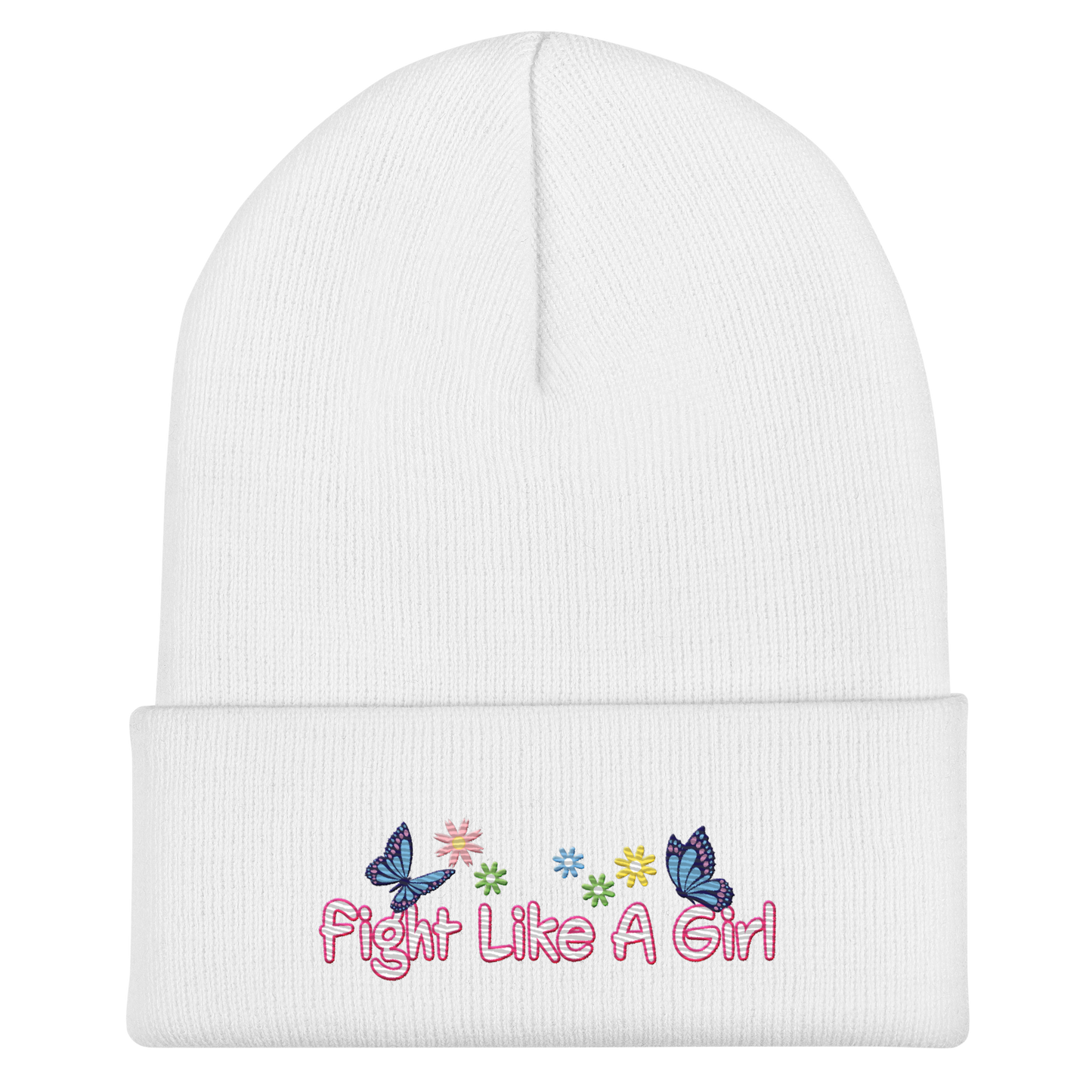 • Embroidered Beanie 'Fight Like A Girl'