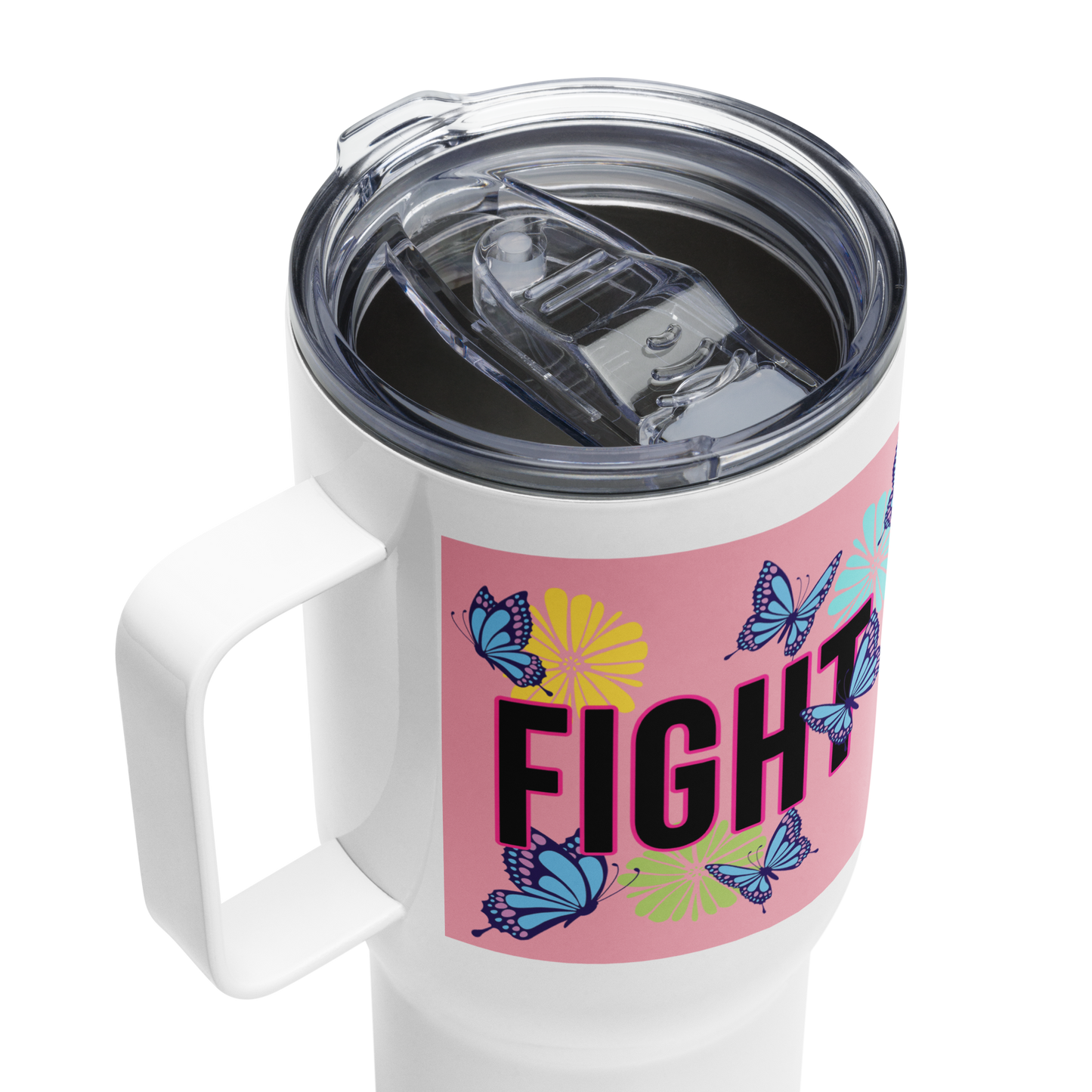 • Travel mug 'Fight Like A Girl'