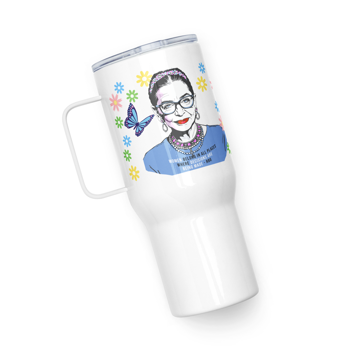 • Travel mug Ruth Bader Ginsburg 'Fight Like a GIrl'