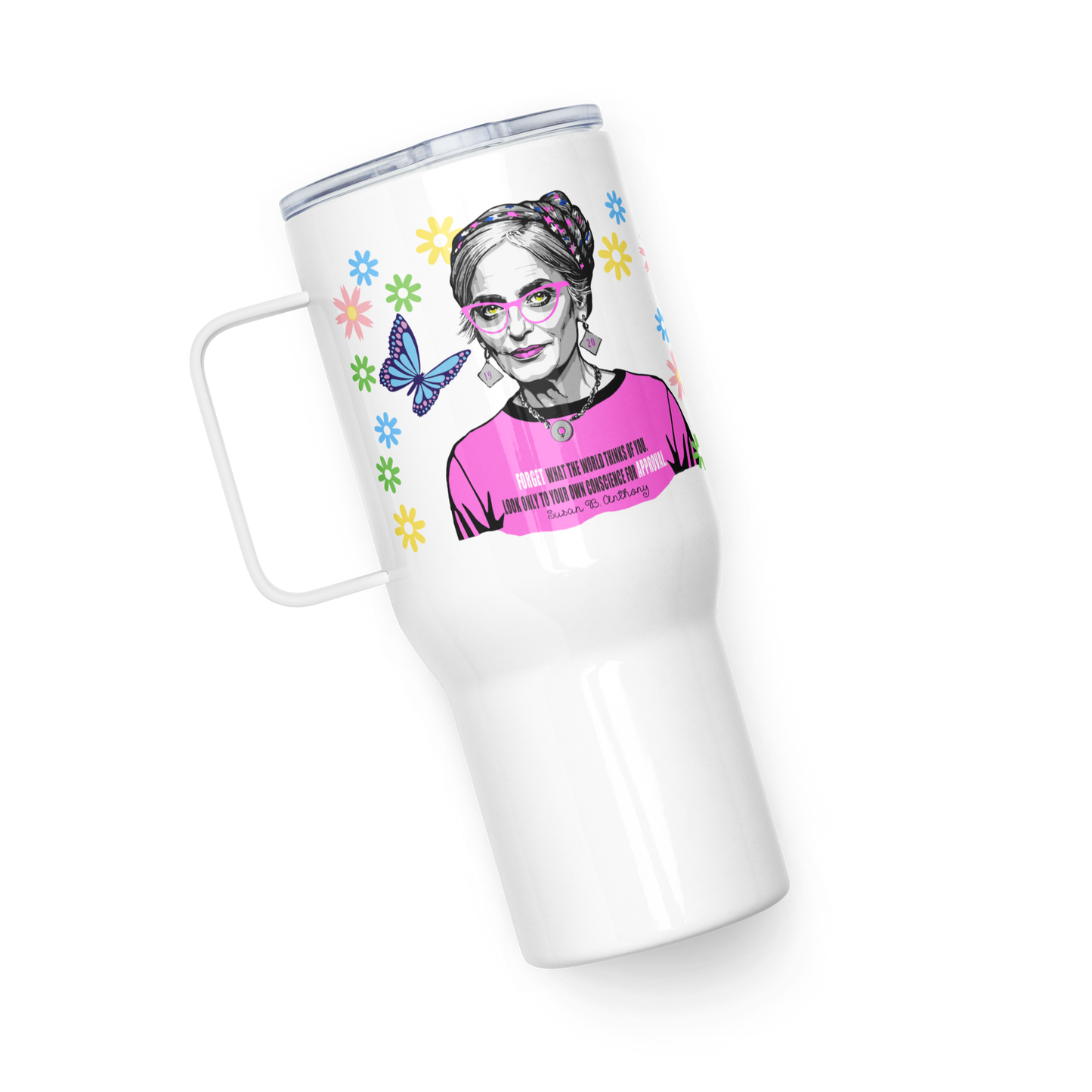 • Travel mug Susan B Anthony 'Fight Like a Girl"