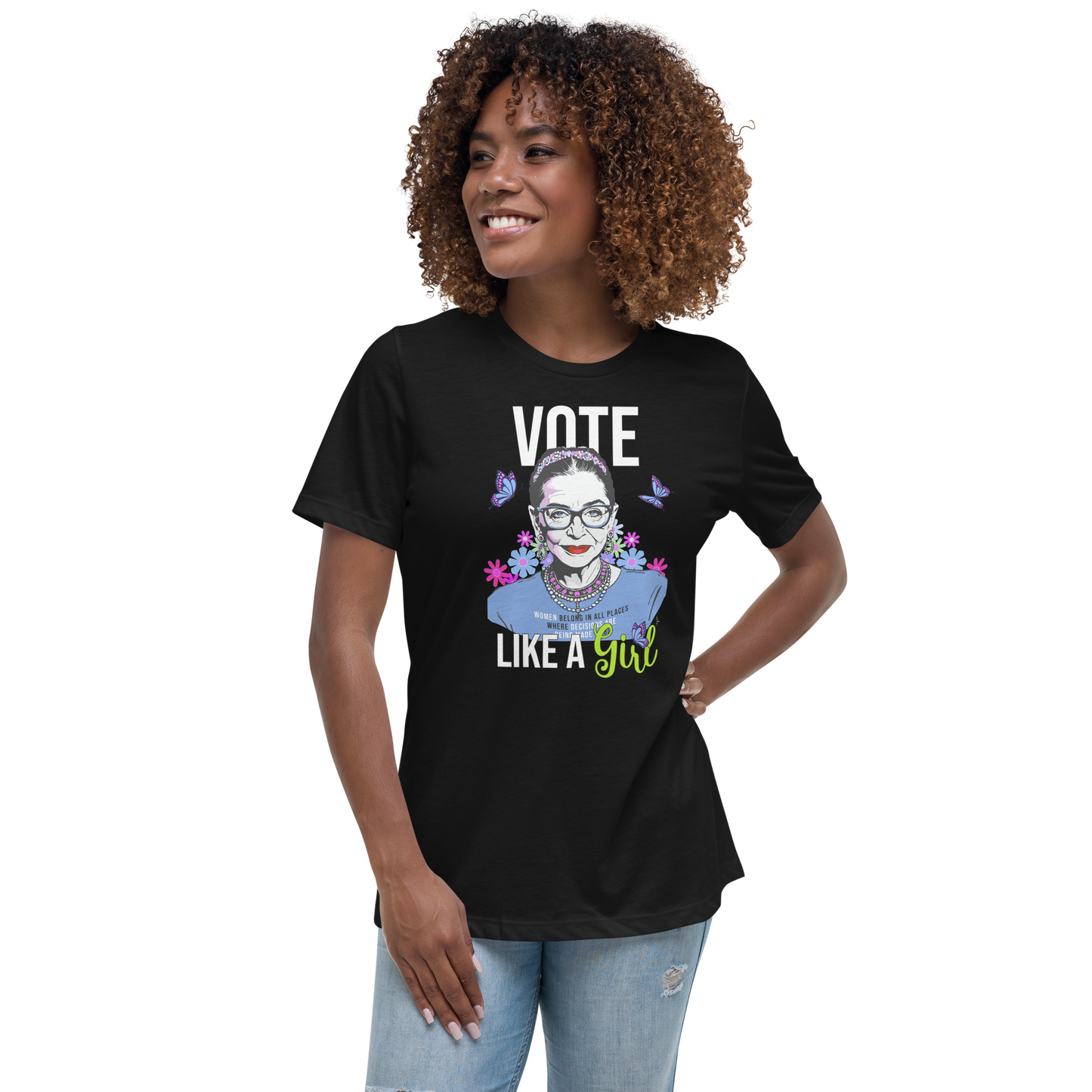 • T-Shirt RBG 'Vote Like A Girl'