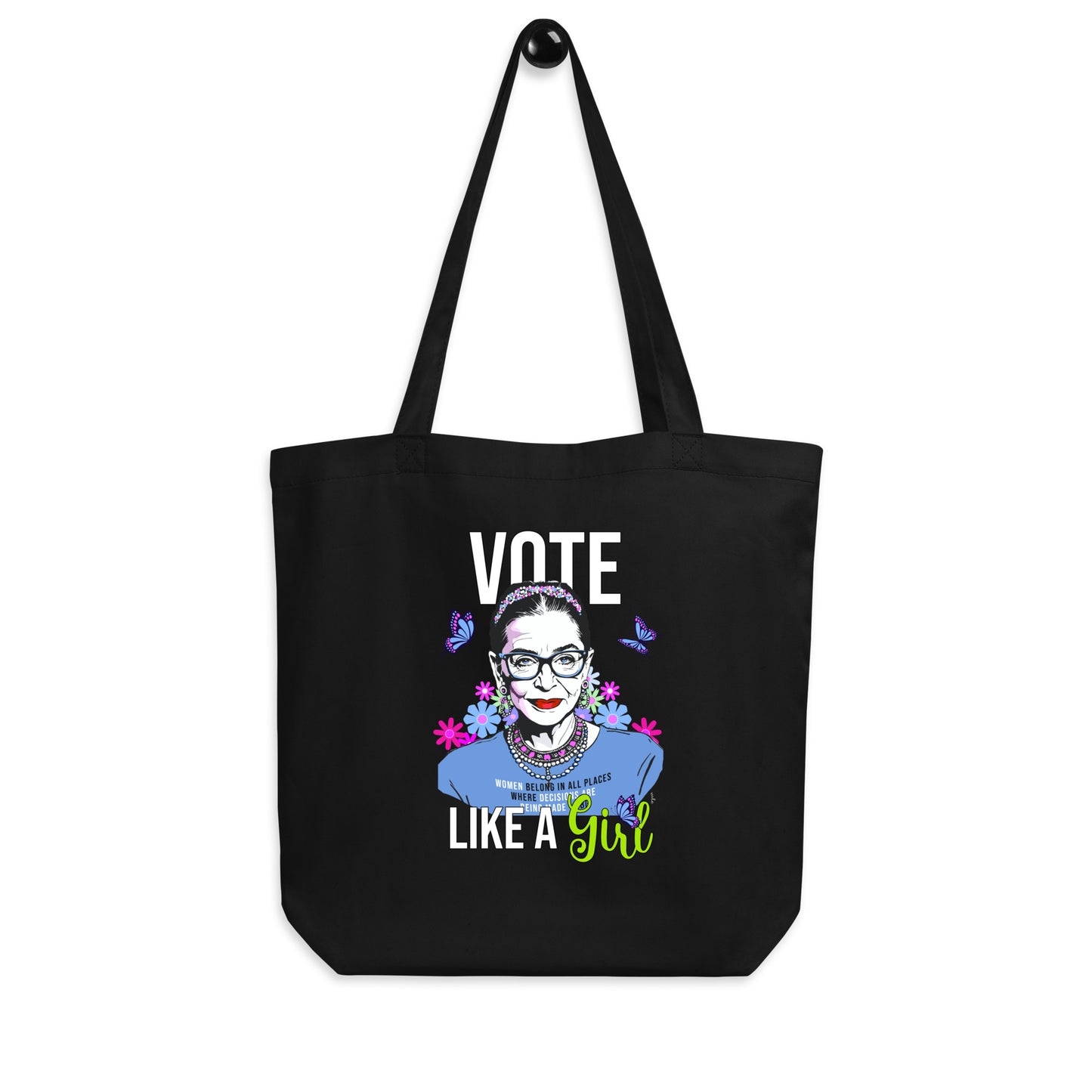 • Tote Ruth Bader Ginsburg 'Vote Like A Girl' in Cotton
