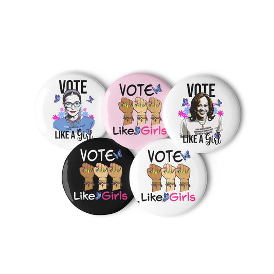 • 5 Button Set 'Vote Like Girls'