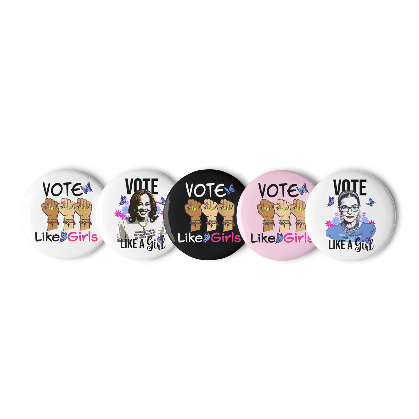 • 5 Button Set 'Vote Like Girls'