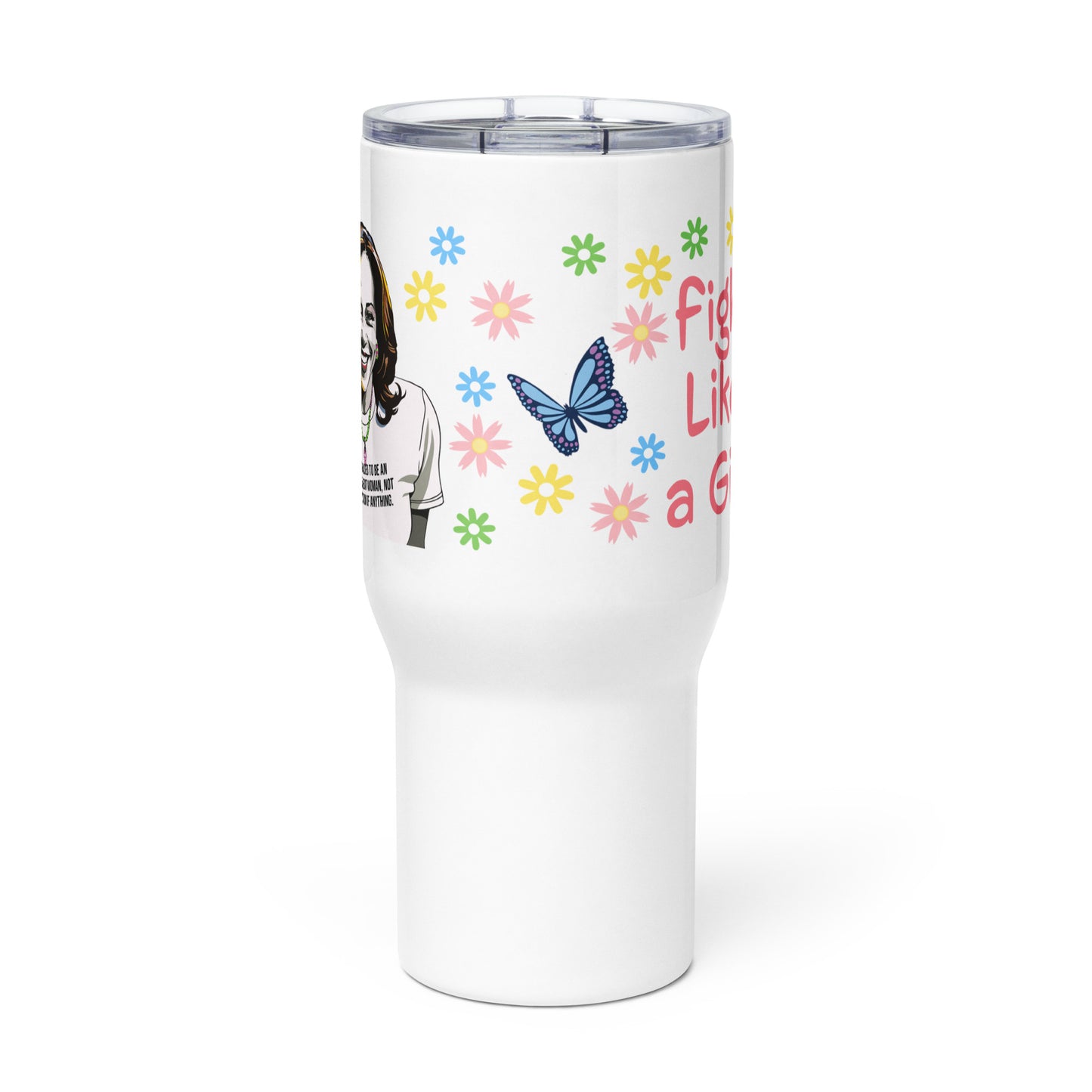 • Travel mug Kamala Harris 'Fight Like a GIrl'