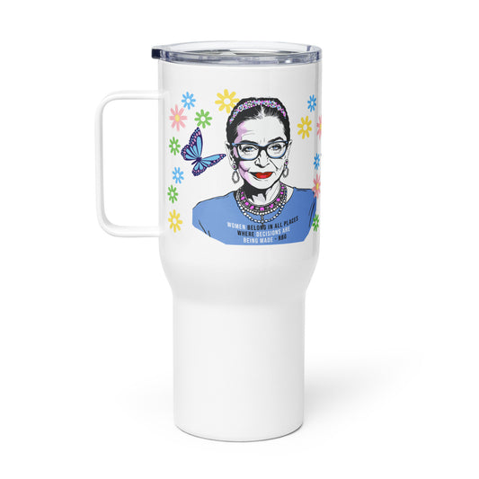 • Travel mug Ruth Bader Ginsburg 'Fight Like a GIrl'
