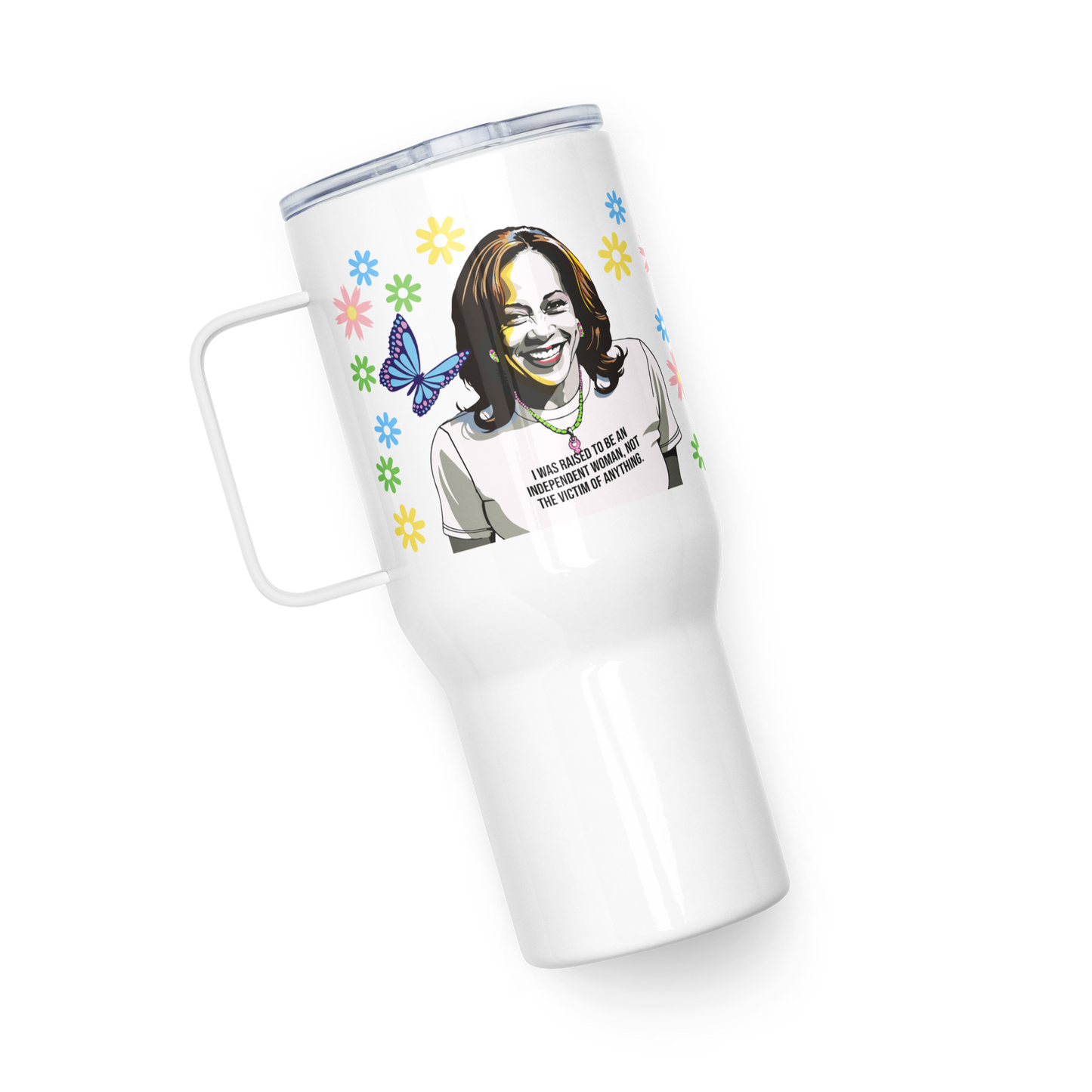 • Travel mug Kamala Harris 'Fight Like a GIrl'