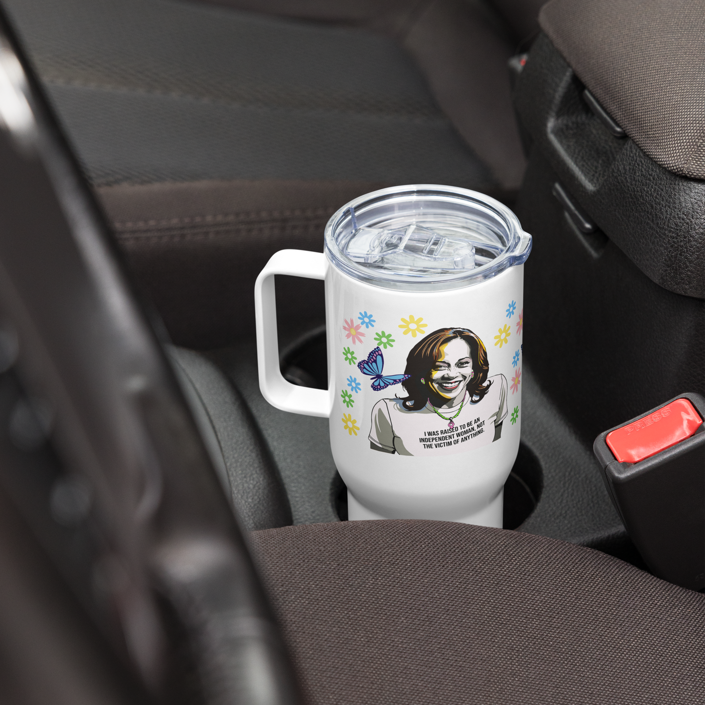 • Travel mug Kamala Harris 'Fight Like a GIrl'